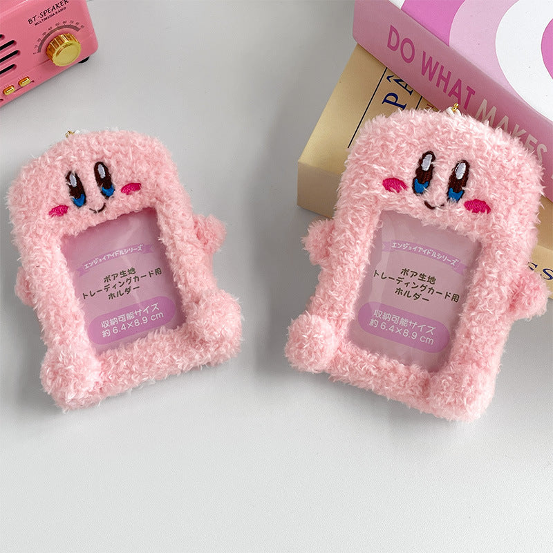 Plush Photocard Case Photo Card Holder Boneka Gantungan Kunci ID Card Keychain Kirby KCO4099