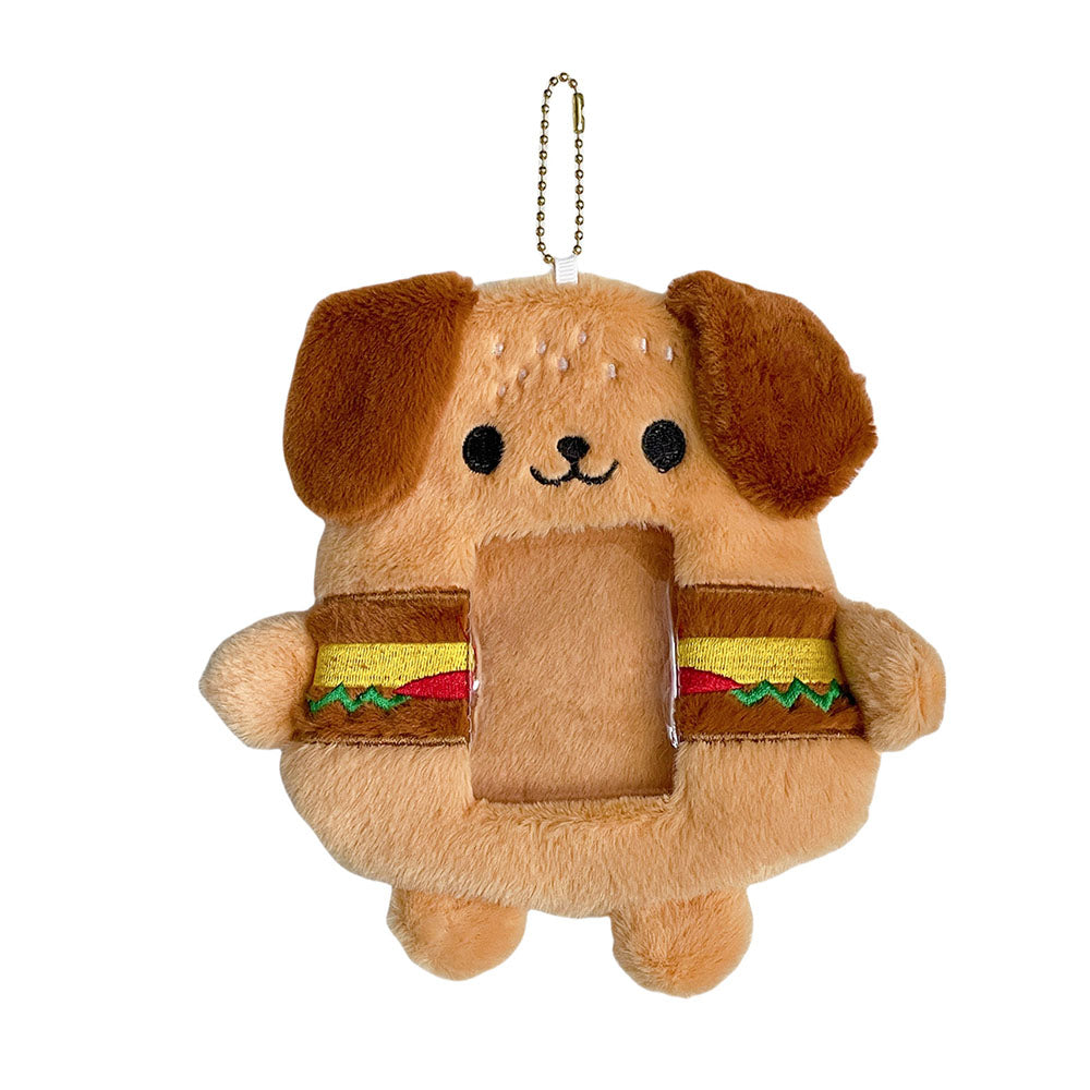 Plush Photocard Case Photo Card Holder Boneka Gantungan Kunci ID Card Keychain Burger Dog KCO4367