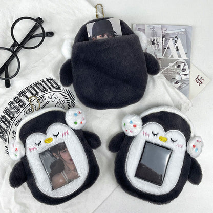 Plush Photocard Case Photo Card Holder Boneka Gantungan Kunci ID Card Keychain Penguin KCO4387
