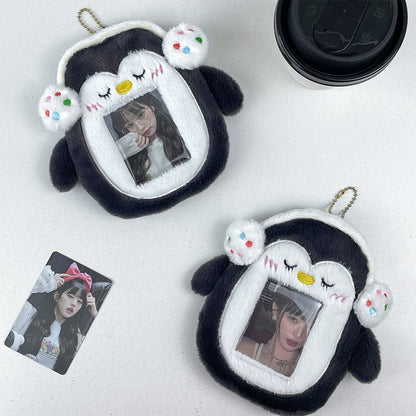 Plush Photocard Case Photo Card Holder Boneka Gantungan Kunci ID Card Keychain Penguin KCO4387