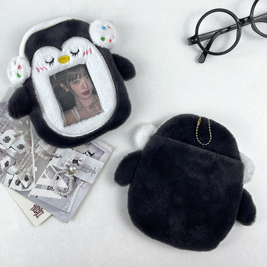 Plush Photocard Case Photo Card Holder Boneka Gantungan Kunci ID Card Keychain Penguin KCO4387