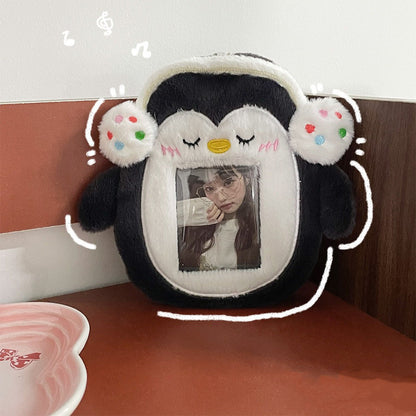 Plush Photocard Case Photo Card Holder Boneka Gantungan Kunci ID Card Keychain Penguin KCO4387