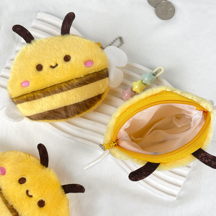 Dompet Boneka Tawon Resleting Little Bee Pouch Tempat Make Up Kosmetik Koin Kunci KCO4437