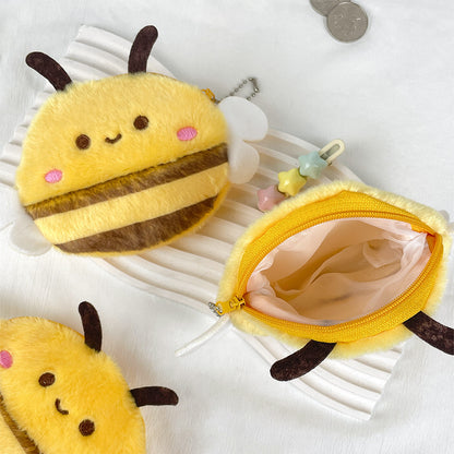 Dompet Boneka Tawon Resleting Little Bee Pouch Tempat Make Up Kosmetik Koin Kunci KCO4437