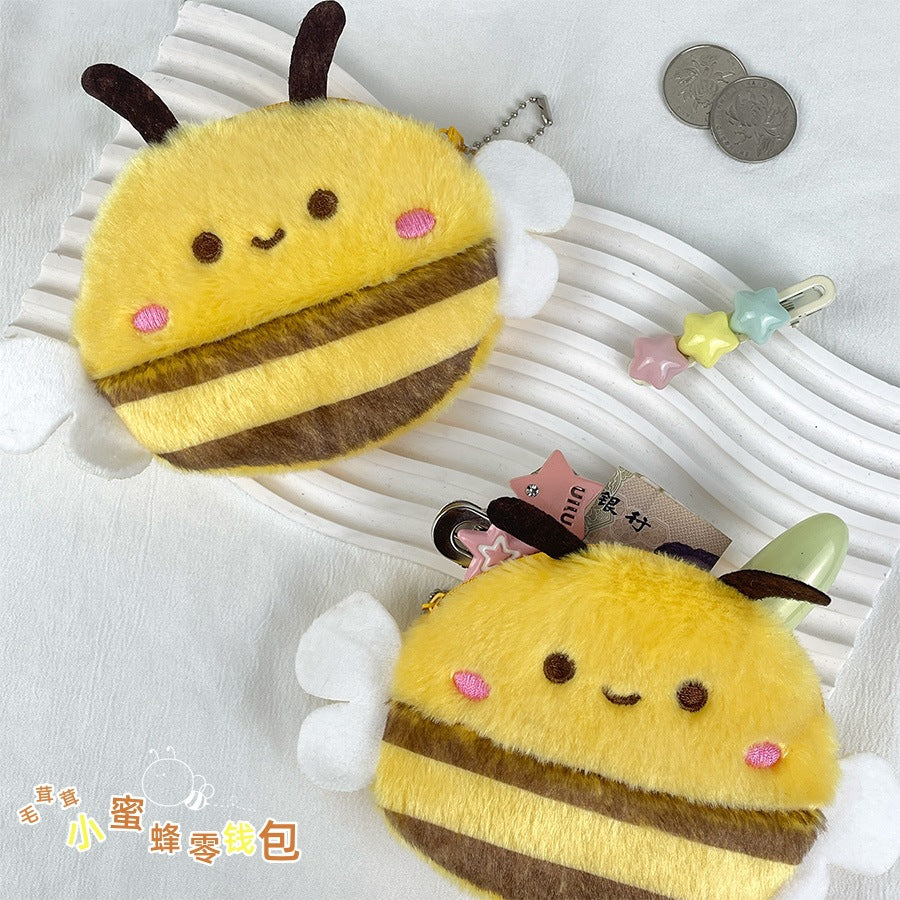 Dompet Boneka Tawon Resleting Little Bee Pouch Tempat Make Up Kosmetik Koin Kunci KCO4437