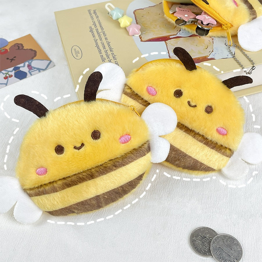 Dompet Boneka Tawon Resleting Little Bee Pouch Tempat Make Up Kosmetik Koin Kunci KCO4437
