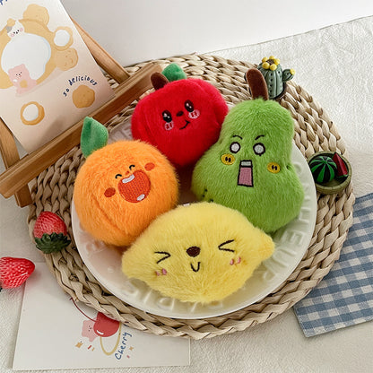 Gantungan Kunci Tas Boneka Buah Buahan Fruit Ekspresi Imut Ganci Nanas Mangga Ceri Apel Jeruk Keychain MCE0211