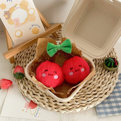 Gantungan Kunci Tas Boneka Buah Buahan Fruit Ekspresi Imut Ganci Nanas Mangga Ceri Apel Jeruk Keychain MCE0211