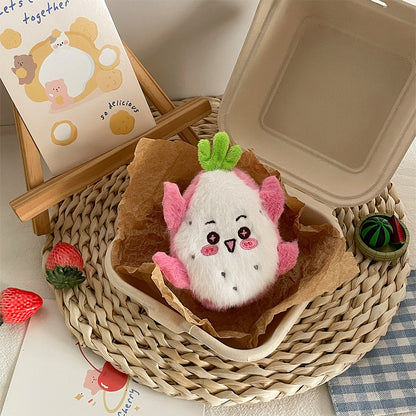 Gantungan Kunci Tas Boneka Buah Buahan Fruit Ekspresi Imut Ganci Nanas Mangga Ceri Apel Jeruk Keychain MCE0211