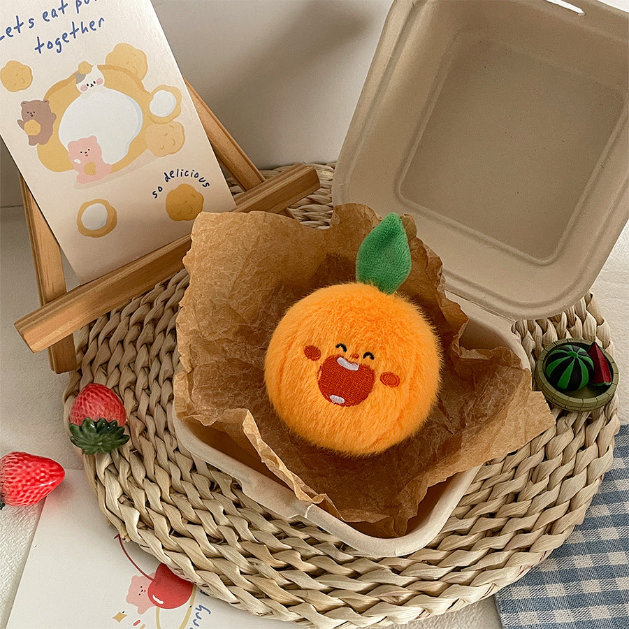 Gantungan Kunci Tas Boneka Buah Buahan Fruit Ekspresi Imut Ganci Nanas Mangga Ceri Apel Jeruk Keychain MCE0211
