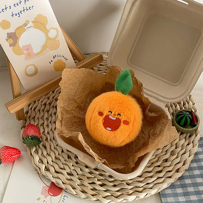 Gantungan Kunci Tas Boneka Buah Buahan Fruit Ekspresi Imut Ganci Nanas Mangga Ceri Apel Jeruk Keychain MCE0211