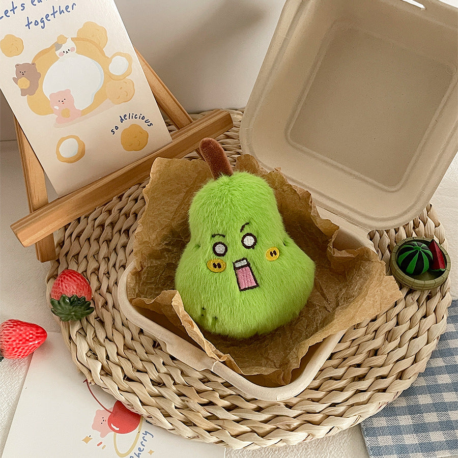 Gantungan Kunci Tas Boneka Buah Buahan Fruit Ekspresi Imut Ganci Nanas Mangga Ceri Apel Jeruk Keychain MCE0211