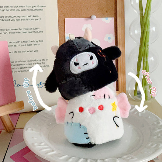 Gantungan Kunci Boneka Hantu Bolak Balik 2 Sisi Flip Reversible Plush Doll MCE0231