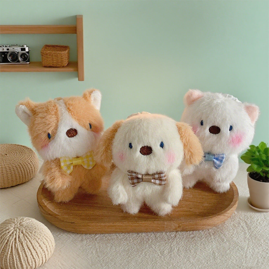 Gantungan Kunci Tas Boneka Anjing Corgi Spaniel Puppy Fluffy Keychain MCE0261