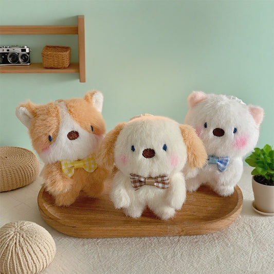 Gantungan Kunci Tas Boneka Anjing Corgi Spaniel Puppy Fluffy Keychain MCE0261