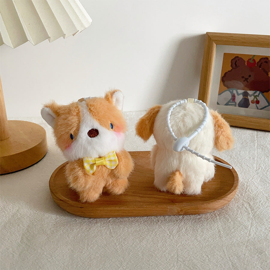Gantungan Kunci Tas Boneka Anjing Corgi Spaniel Puppy Fluffy Keychain MCE0261