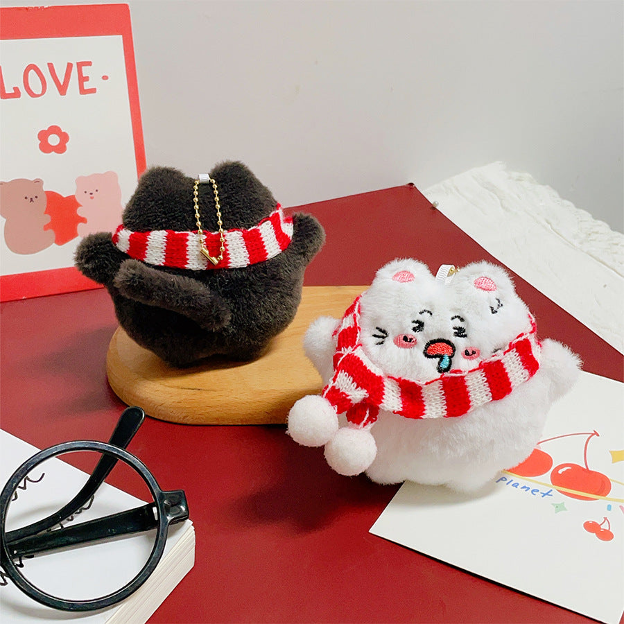 Gantungan Kunci Boneka Squeaky Eating Rabbit Bear Lamb Wolf Pendant Bag Charm Keychain MCE1001