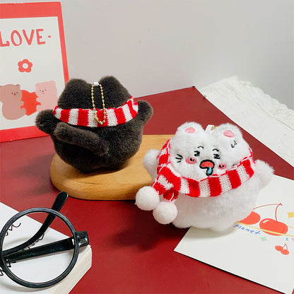 Gantungan Kunci Boneka Squeaky Eating Rabbit Bear Lamb Wolf Pendant Bag Charm Keychain MCE1001