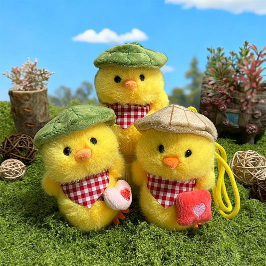 Gantungan Kunci Boneka Sepasang Anak Ayam Sekolah