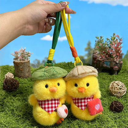 Gantungan Kunci Boneka Sepasang Anak Ayam Sekolah