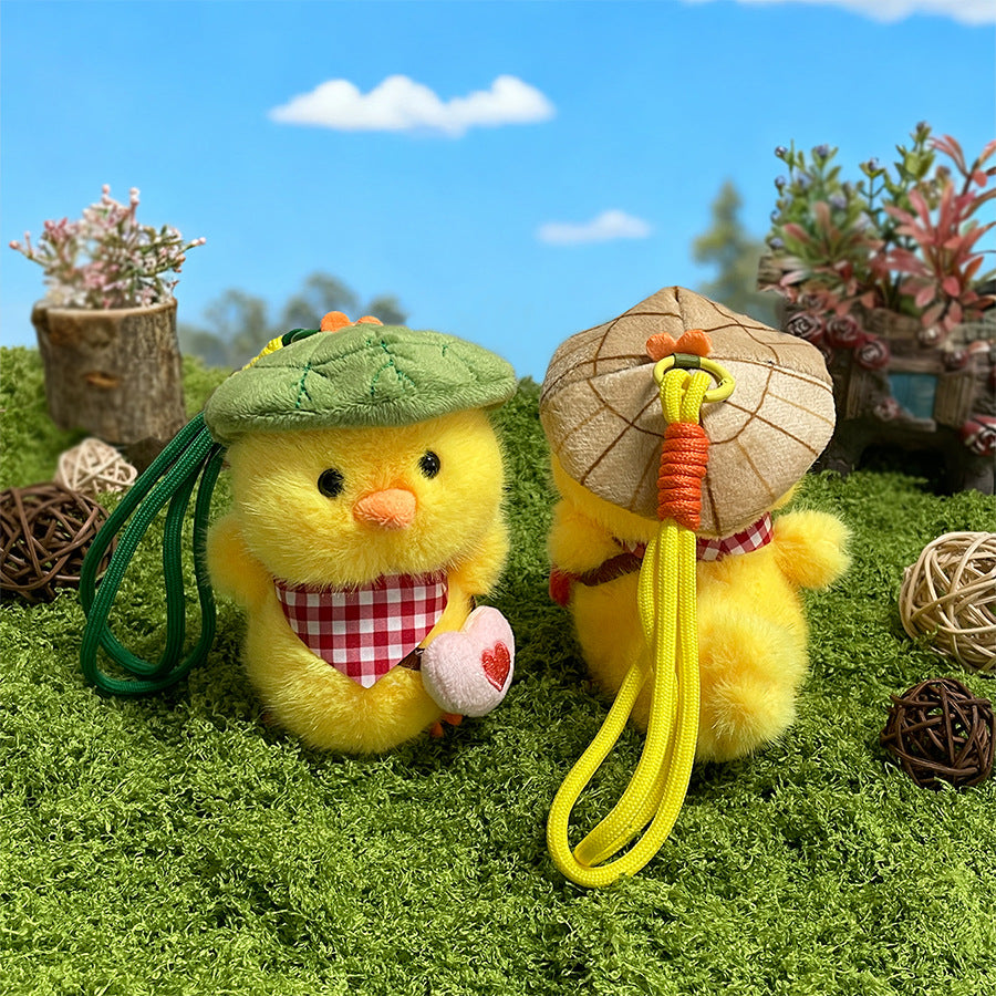 Gantungan Kunci Boneka Sepasang Anak Ayam Sekolah