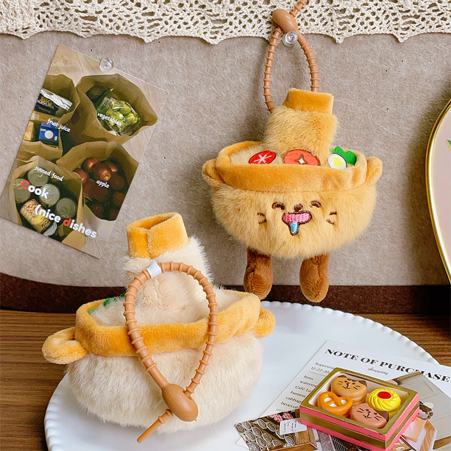 Gantungan Boneka Teko Imut Pot Sandwich Snack Keychain Bag Charm Aksesoris Tas