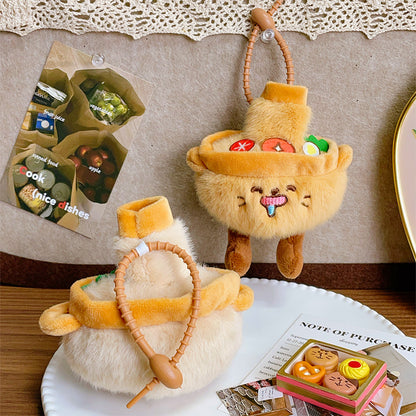 Gantungan Boneka Teko Imut Pot Sandwich Snack Keychain Bag Charm Aksesoris Tas