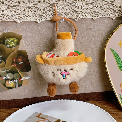 Gantungan Boneka Teko Imut Pot Sandwich Snack Keychain Bag Charm Aksesoris Tas