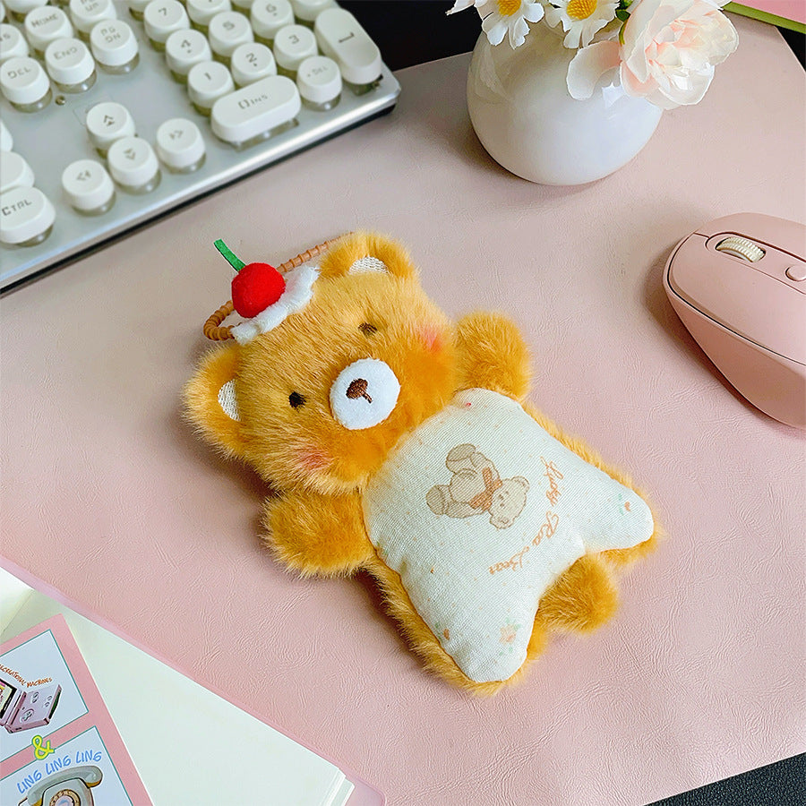 Ganci Boneka Karakter Hewan Plush Keychain Animal Wristbands Beanbag Plush Toys