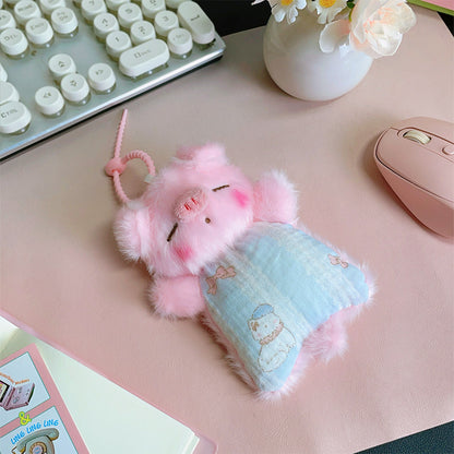 Ganci Boneka Karakter Hewan Plush Keychain Animal Wristbands Beanbag Plush Toys