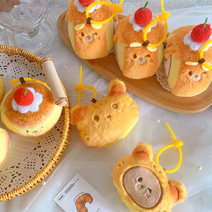 Gantungan Kunci Boneka Cake Animal Roti Lucu Pudding Keychain Plush Doll MCE10005