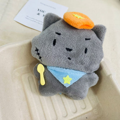 Gantungan Kunci Boneka Squeaky Eating Rabbit Bear Lamb Wolf Pendant Bag Charm Keychain MCE1001