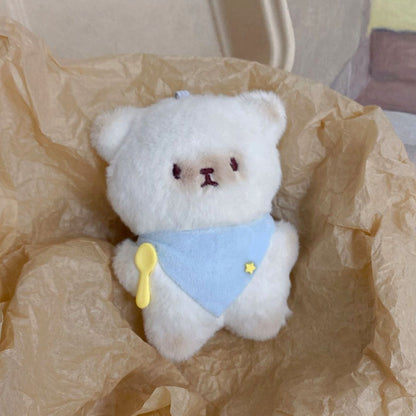 Gantungan Kunci Boneka Squeaky Eating Rabbit Bear Lamb Wolf Pendant Bag Charm Keychain MCE1001