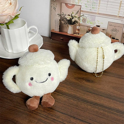 Gantungan Boneka Teko Imut Pot Sandwich Snack Keychain Bag Charm Aksesoris Tas