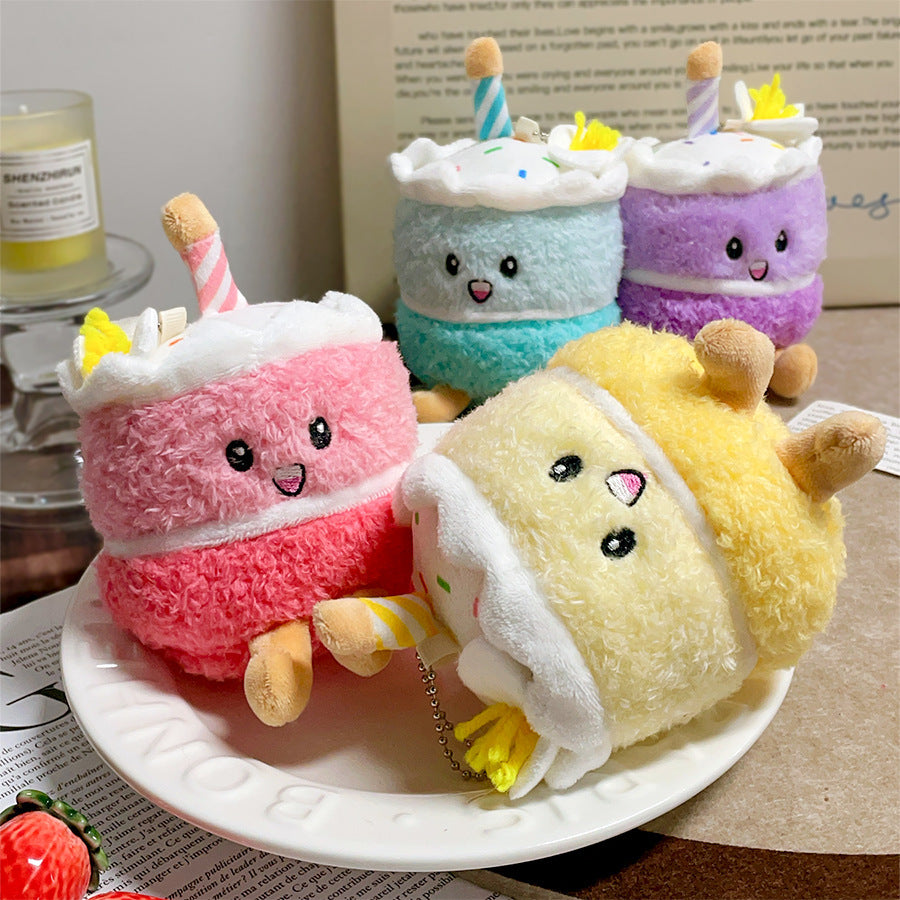 Gantungan Boneka Kue Birthday Cherry Cake Gradient Color Aesthetic MCEW9827
