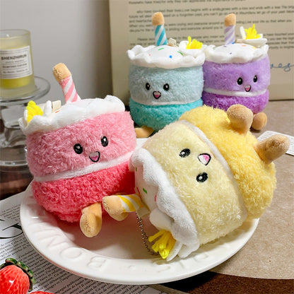 Gantungan Boneka Kue Birthday Cherry Cake Gradient Color Aesthetic MCEW9827
