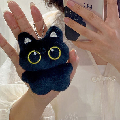 Gantungan Kunci Boneka Kucing Hitam Cat Black Big Eyes Pendant Keychain Bag Charm MCE1263