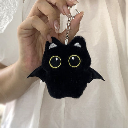 Gantungan Kunci Boneka Kucing Hitam Cat Black Big Eyes Pendant Keychain Bag Charm MCE1263
