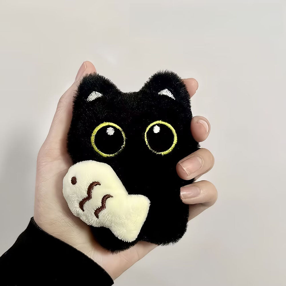 Gantungan Kunci Boneka Kucing Hitam Cat Black Big Eyes Pendant Keychain Bag Charm MCE1263