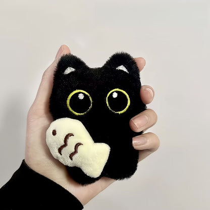 Gantungan Kunci Boneka Kucing Hitam Cat Black Big Eyes Pendant Keychain Bag Charm MCE1263