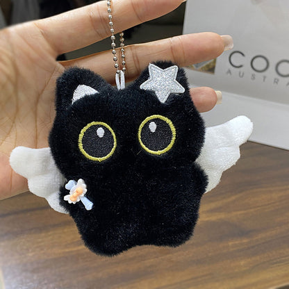 Gantungan Kunci Boneka Kucing Hitam Cat Black Big Eyes Pendant Keychain Bag Charm MCE1263