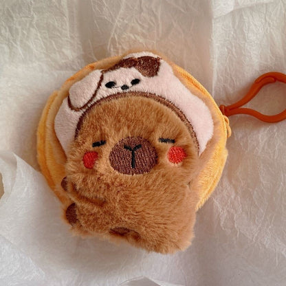 Dompet Bulat Boneka Capybara Topi Karakter Melody Kitty Cinnamoroll Pouch Koin MCE1782