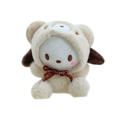 Boneka Melody Kuromi Cinnamoroll Kostum Bear Gantungan Kunci Tas