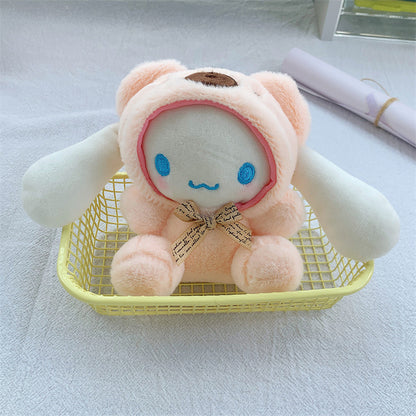 Boneka Melody Kuromi Cinnamoroll Kostum Bear Gantungan Kunci Tas