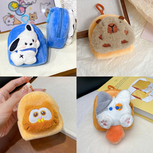 Dompet Boneka Pocha Capybara Kitty Garfield Cat Pouch Tempat Koin Kunci Aksesoris MCE3522