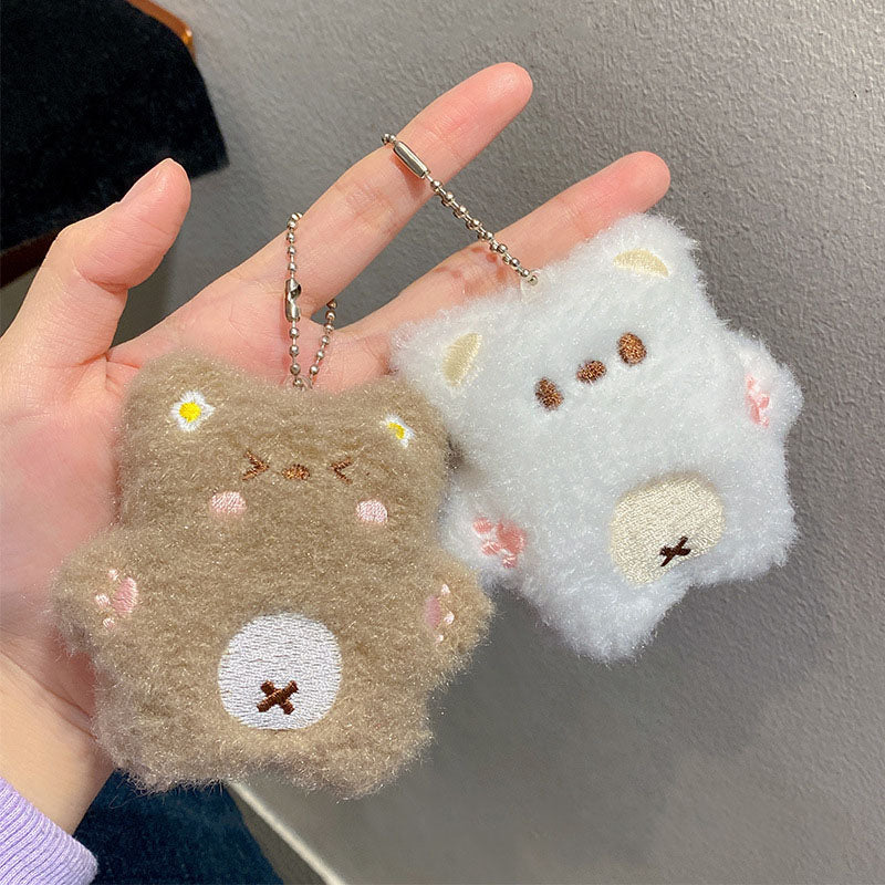 Gantungan Kunci Boneka Squeaky Cute Bear Star Beruang Bintang Pendant Bag Charm Keychain MCE4936