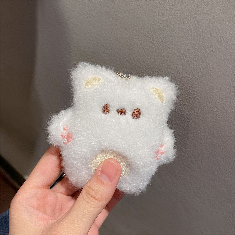 Gantungan Kunci Boneka Squeaky Cute Bear Star Beruang Bintang Pendant Bag Charm Keychain MCE4936