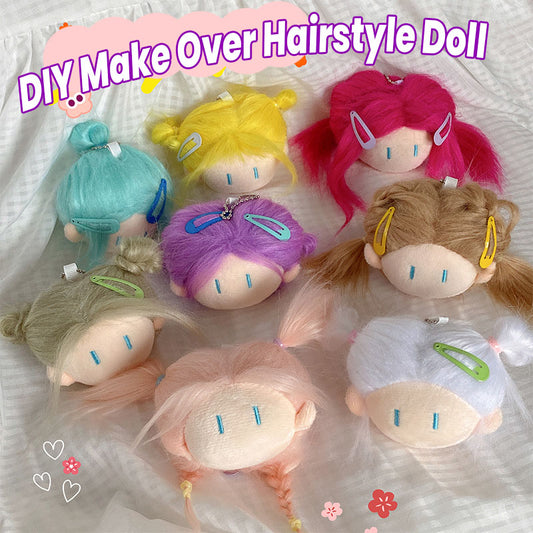 Gantungan Kunci DIY Make Over Rambut Bag Charm Keychain Hairstyle Ugly Girl Cute Doll MCE5322
