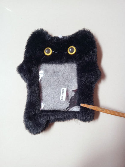 Plush Photocard Case Photo Card Holder Boneka Gantungan Kunci ID Card Keychain Hewan Lucu Kucing