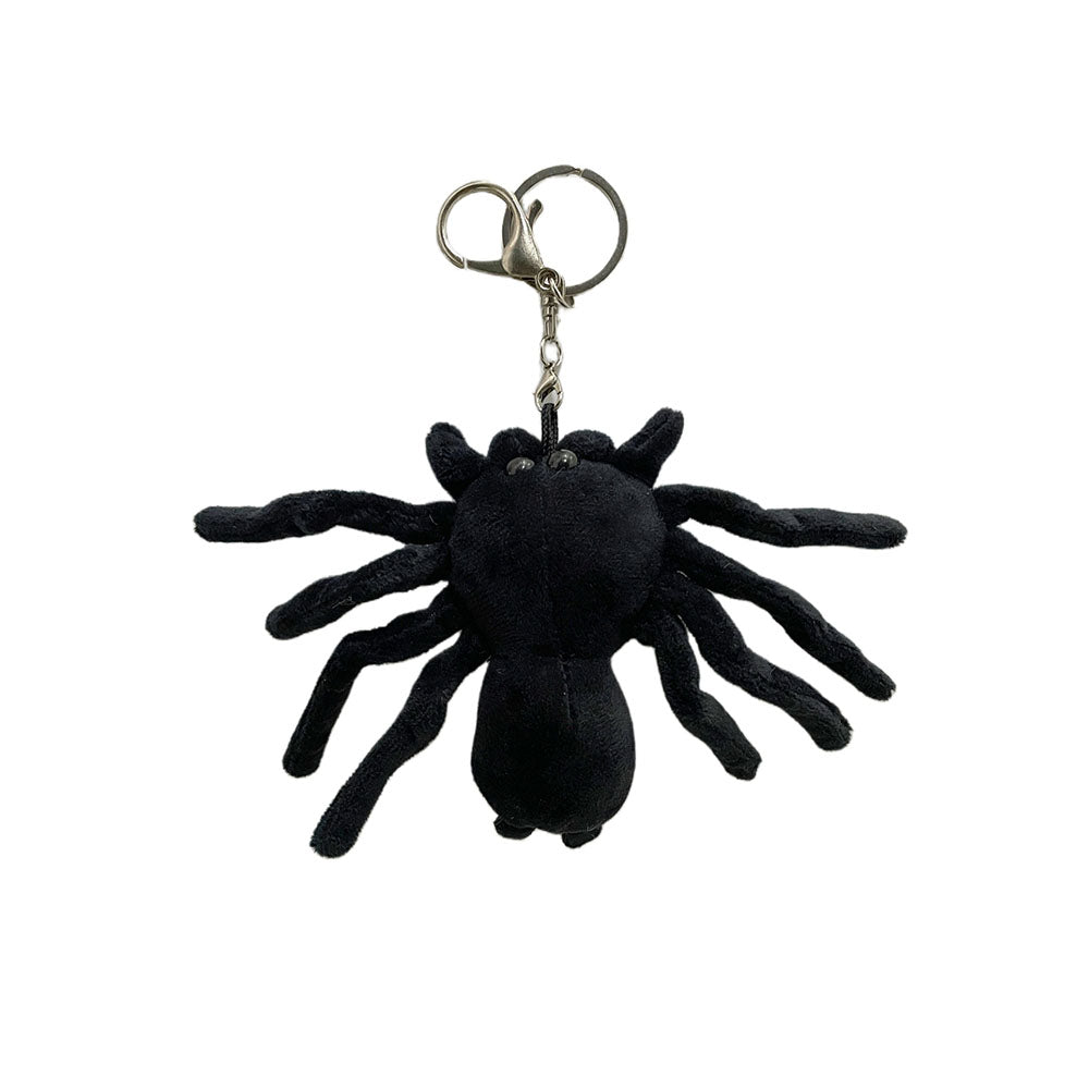 Gantungan Kunci Boneka Laba-Laba Halloween Black Spider Plush Toy Keychain MCE8435